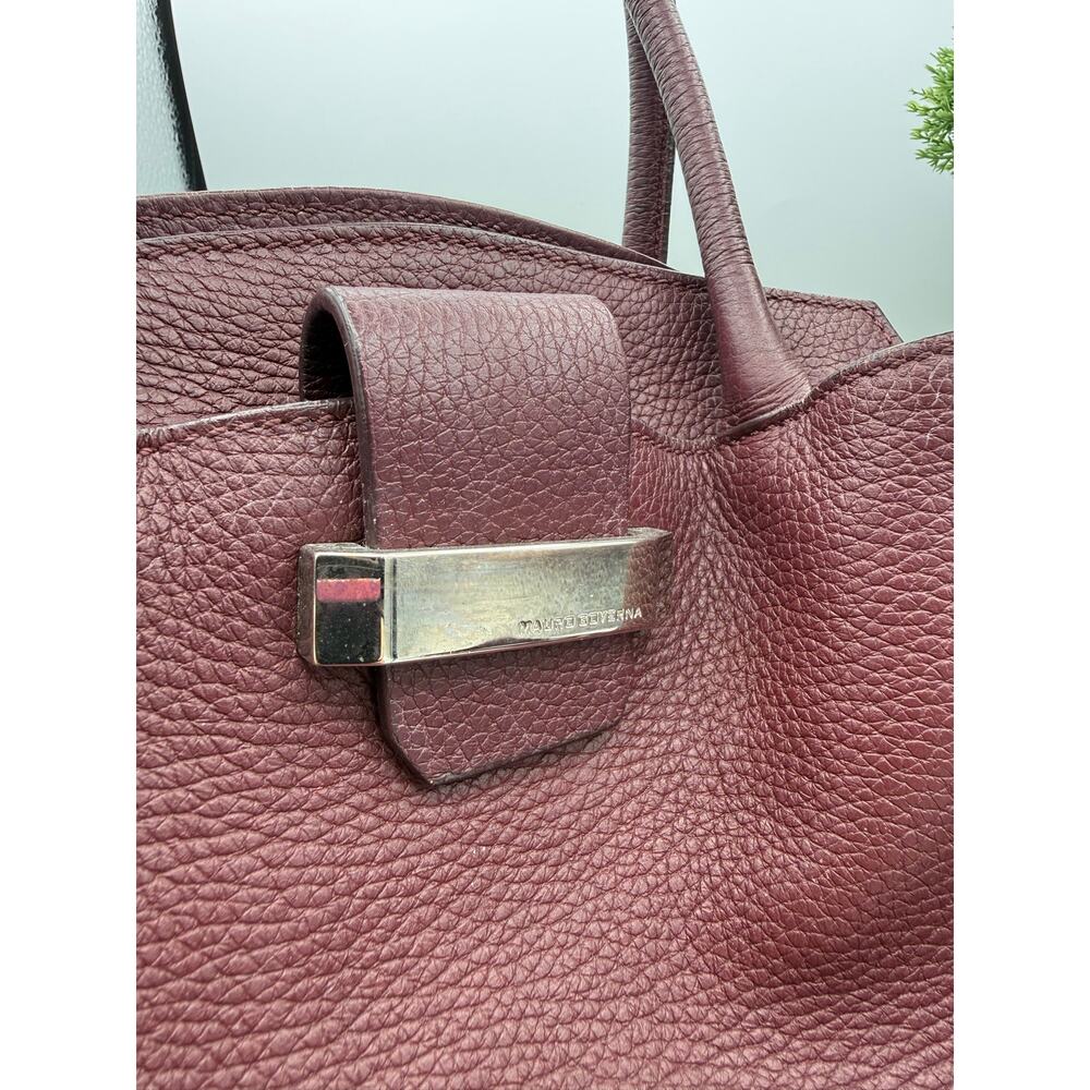 $1400 MSRP MAURO GOVERNA Dolcecalf Top Handle Satchel Bordeaux Detachable Strap - Picture 11 of 14